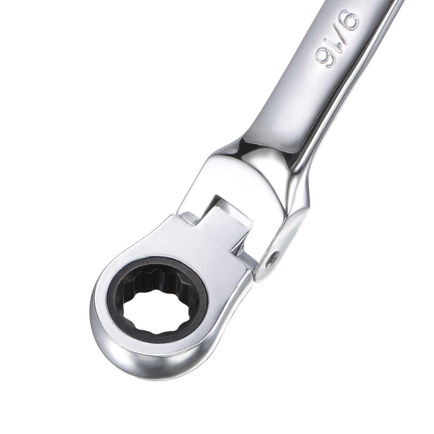 uxcell Uxcell Flex-Head Ratcheting Combination Wrench SAE 72 Teeth 12 Point Box Ended