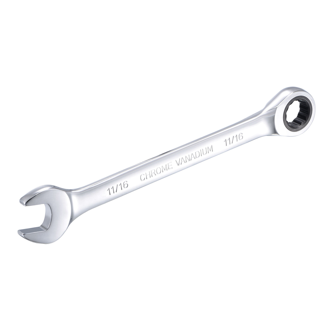 uxcell Uxcell Ratcheting Combination Wrench SAE 72 Teeth 12 Point Box Ended Tools, Cr-V