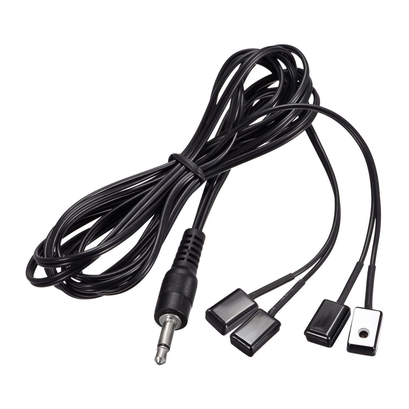 uxcell Uxcell IR Infrared Emitter Extension Cable 3.3ft Long 45 Degree Emission Angle 3.5mm Jack 4 Black Head