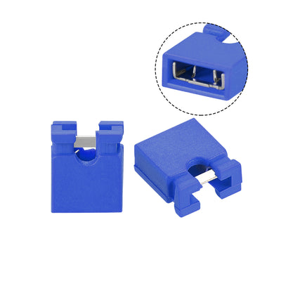 Harfington Uxcell 200pcs 2.54mm Pin Header Jumper Cap Short Circuit Connection Cap Blue