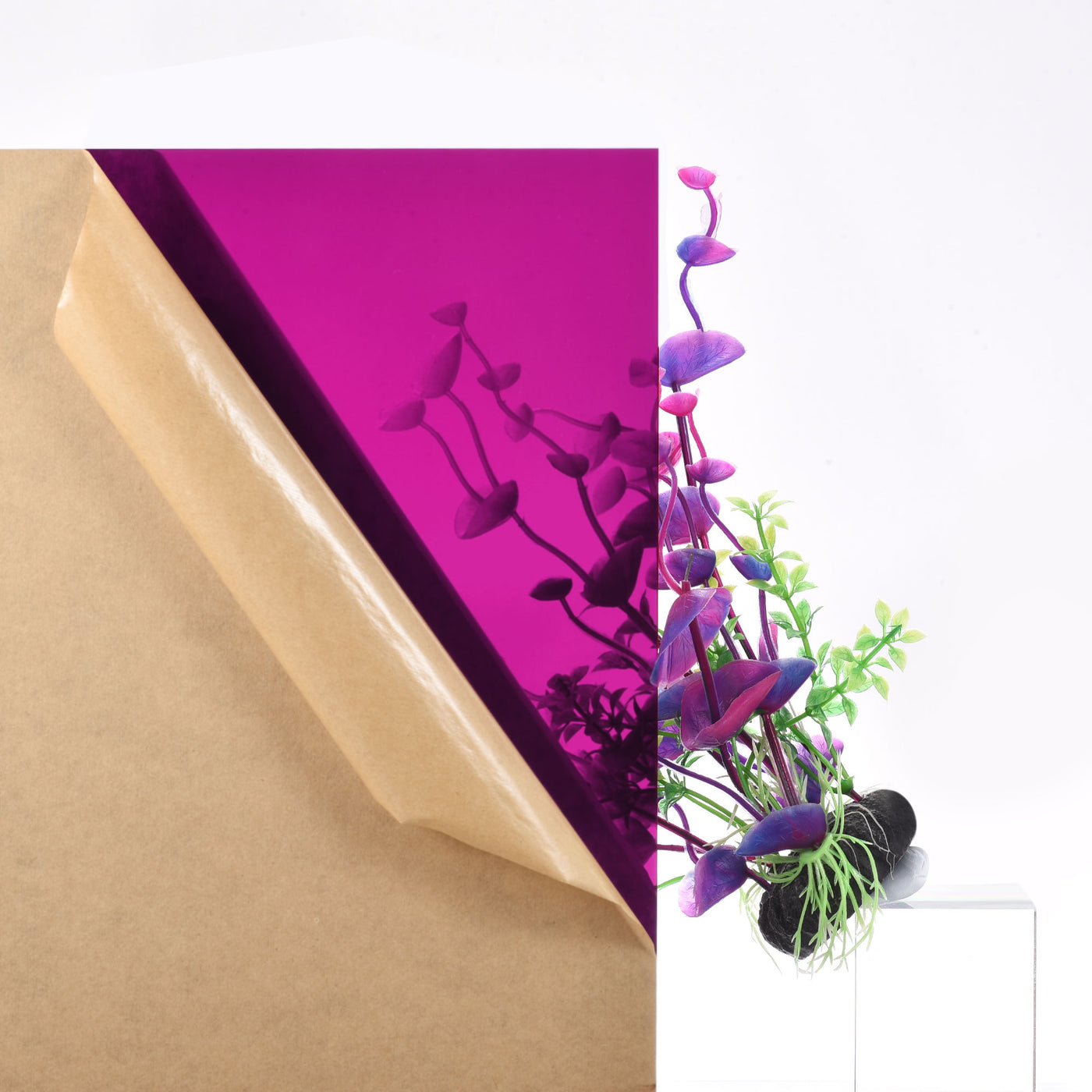 uxcell Uxcell Purple Clear Cast Acrylic Sheet,12" x 12",3mm Thick,Plastic Acrylic Board