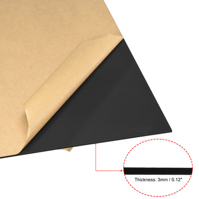 Harfington Uxcell Black Cast Acrylic Sheet,12" x 12",3mm Thick,Plastic PMMA Acrylic Board