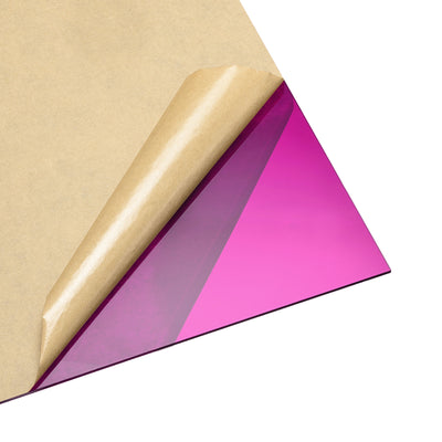 Harfington Uxcell 2pcs Purple Clear Cast Acrylic Sheet,12" x 12",3mm Thick,Plastic Board