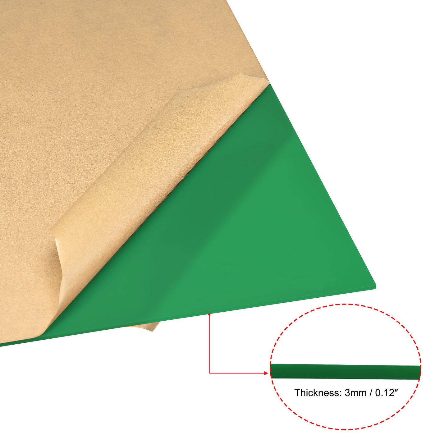 uxcell Uxcell 2pcs Green Cast Acrylic Sheet,12" x 12",3mm Thick,Plastic PMMA Acrylic Board
