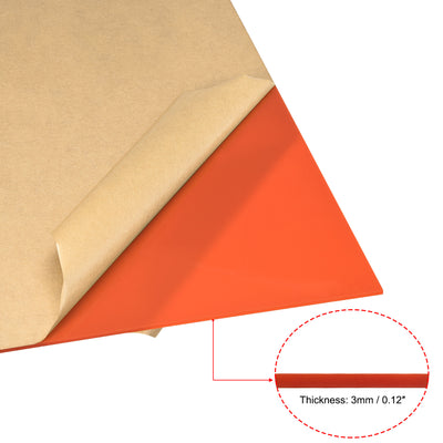 Harfington Uxcell Orange Cast Acrylic Sheet,12" x 24",3mm Thick,Plastic PMMA Acrylic Board
