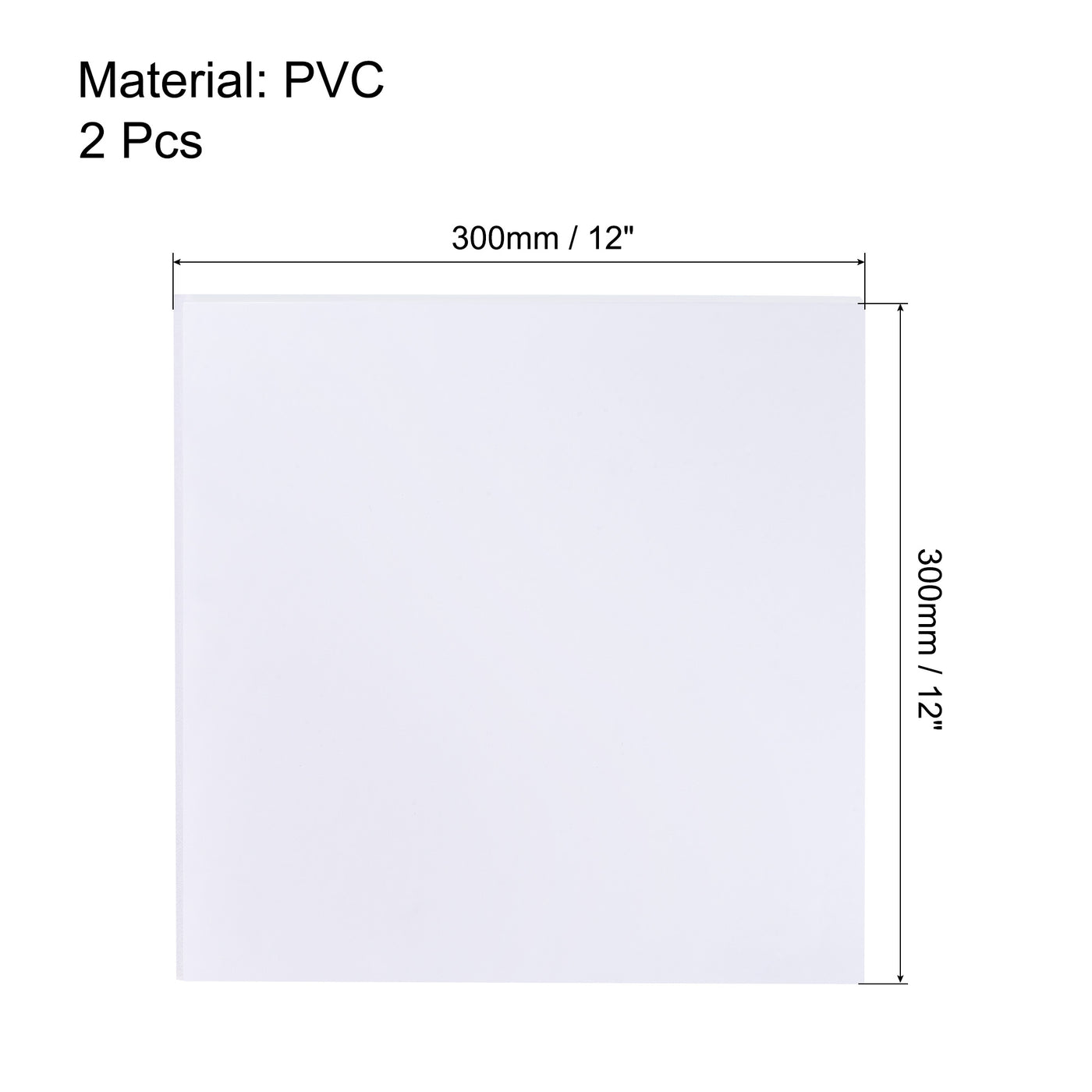 uxcell Uxcell PVC Foam Board Sheet,12mm x 300mm x 300mm,White,Double Sided,2pcs