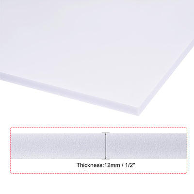 Harfington Uxcell PVC Foam Board Sheet,12mm x 300mm x 300mm,White,Double Sided,2pcs