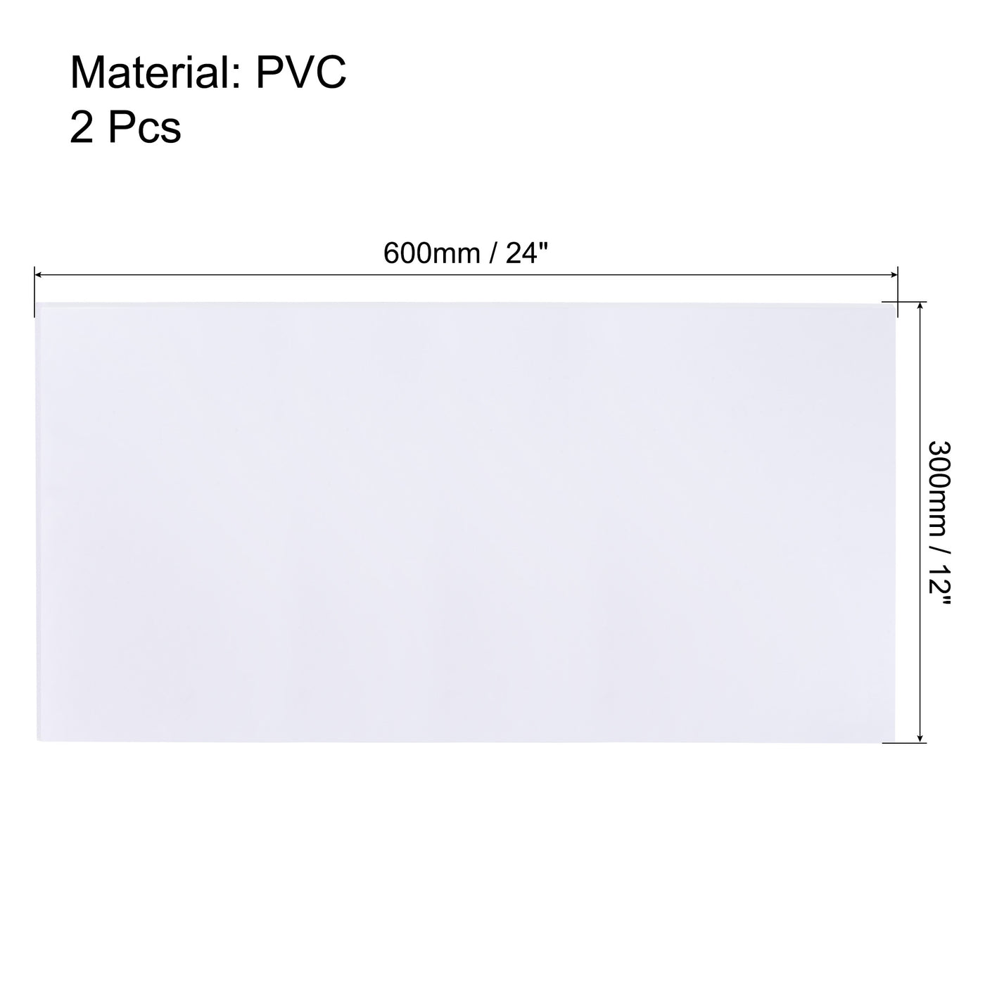 uxcell Uxcell PVC Foam Board Sheet,3mm x 300mm x 600mm,White,Double Sided,2pcs