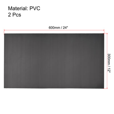 Harfington Uxcell PVC Foam Board Sheet,4.5mm x 300mm x 600mm,Black,Double Sided,2pcs