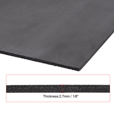 Harfington Uxcell PVC Foam Board Sheet,2.7mm x 300mm x 600mm,Black,Double Sided,Expanded PVC Sheet