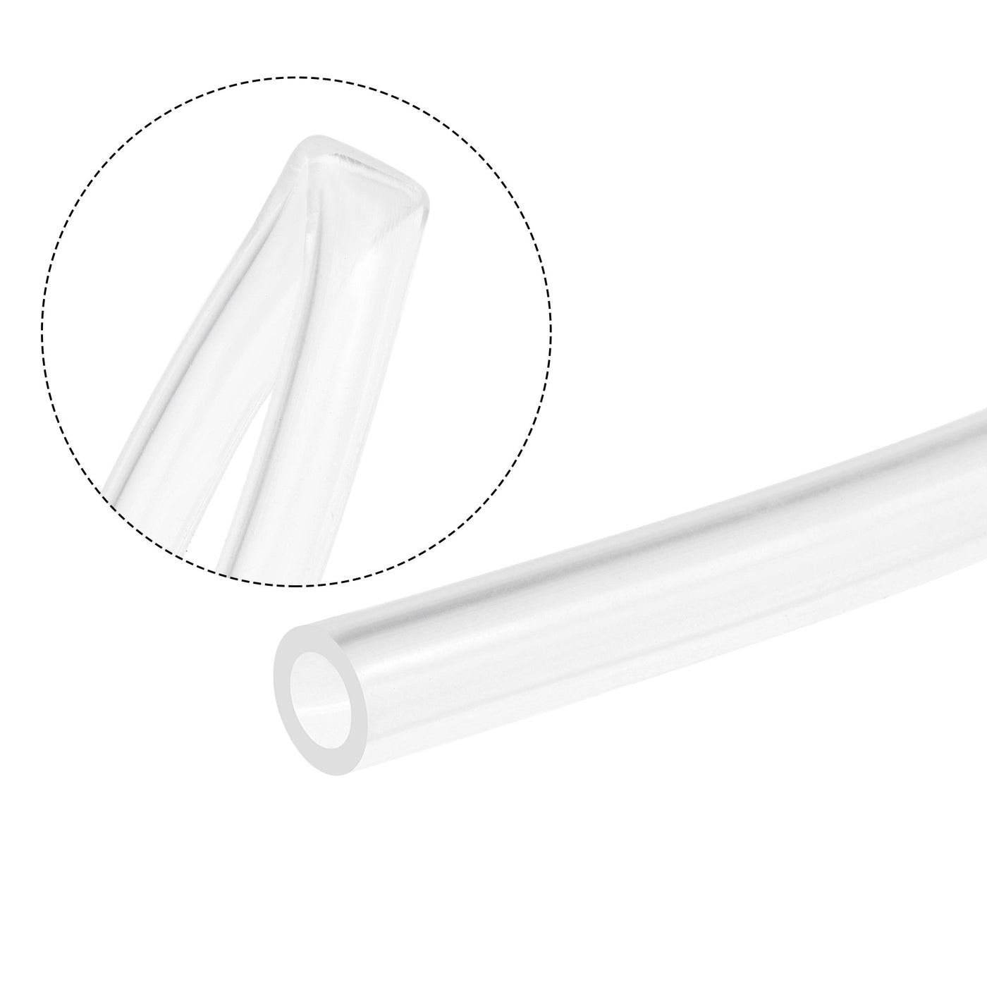 Uxcell Uxcell Clear Silicone Tubing, 5/32"(4mm) ID 9/32"(7mm) OD 1/16" Wall 20ft, Flexible Silicone Tube for Air Water Pipe Pump Transfer