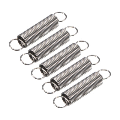 Harfington Uxcell 1mmx10mmx50mm Extended Compression Spring,3.4Lbs Load Capacity,Silver,5pcs
