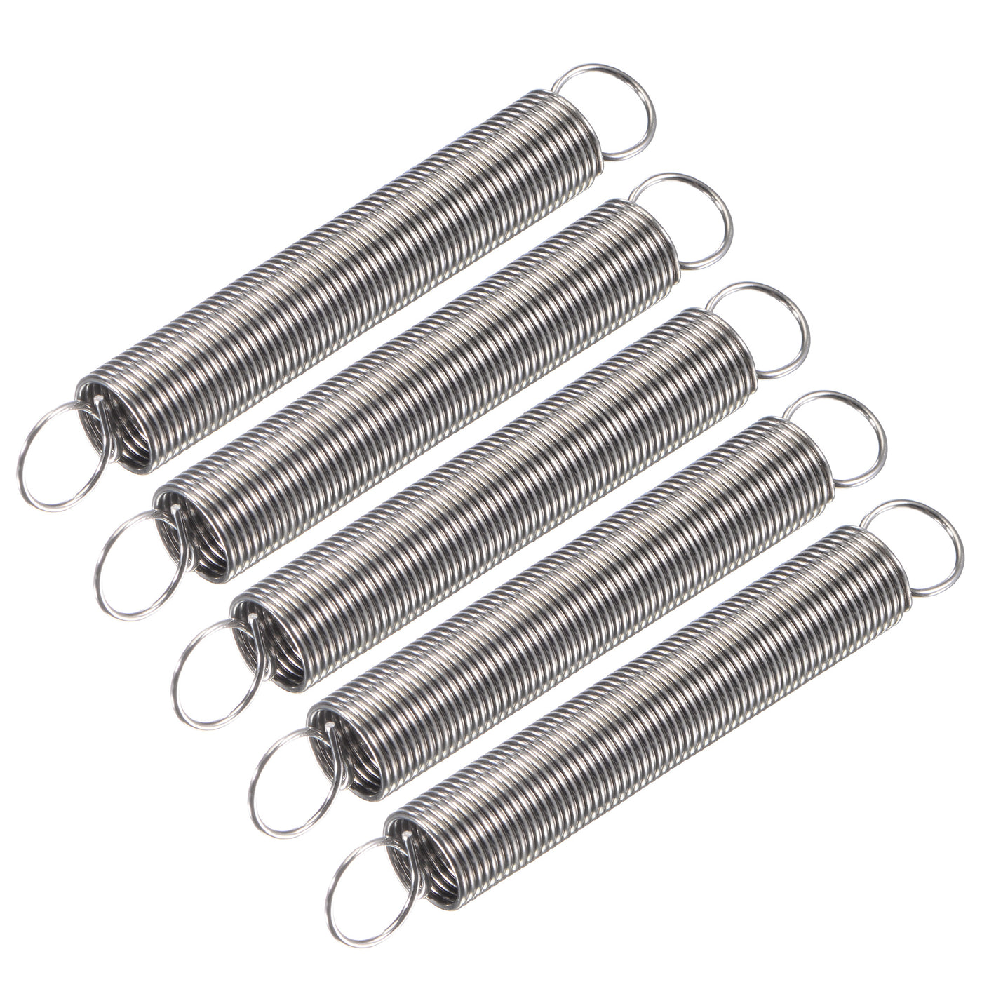 Uxcell Uxcell 1mmx12mmx70mm Extended Compression Spring,2.9Lbs Load Capacity,Silver,5pcs