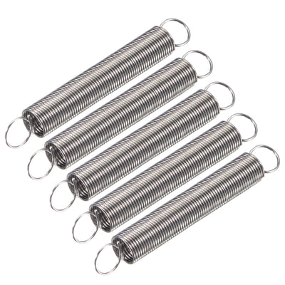 Harfington Uxcell 1mmx12mmx70mm Extended Compression Spring,2.9Lbs Load Capacity,Silver,5pcs