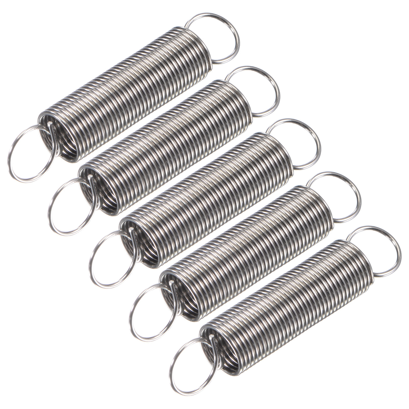 Uxcell Uxcell 1mmx12mmx70mm Extended Compression Spring,2.9Lbs Load Capacity,Silver,5pcs