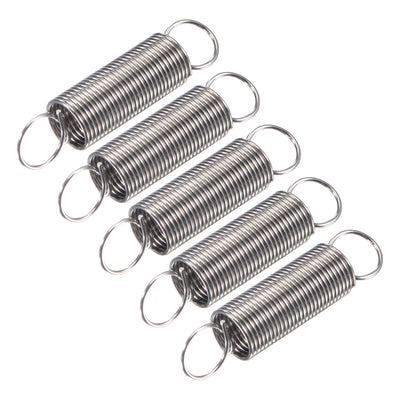 Harfington Uxcell 1mmx12mmx70mm Extended Compression Spring,2.9Lbs Load Capacity,Silver,5pcs