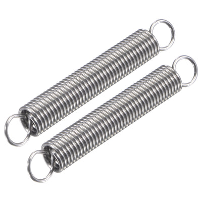 Harfington Uxcell 1.5mmx12mmx60mm Extended Compression Spring,8.6Lbs Load Capacity,Silver,2pcs