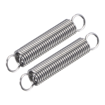 Harfington Uxcell 1.5mmx12mmx60mm Extended Compression Spring,8.6Lbs Load Capacity,Silver,2pcs