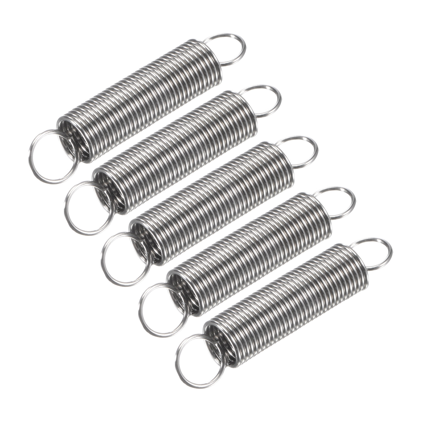 Uxcell Uxcell 0.8mmx8mmx70mm Extended Compression Spring,2.9Lbs Load Capacity,Silver,5pcs