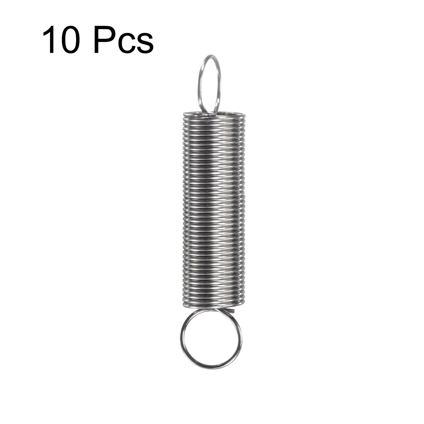 Uxcell Uxcell 0.6mmx8mmx50mm Extended Compression Spring,2.3Lbs Load Capacity,Silver,10pcs