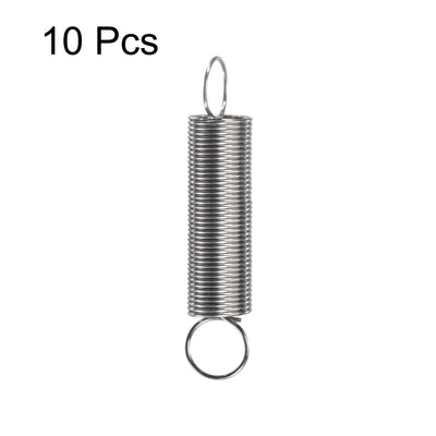 Harfington Uxcell 0.6mmx8mmx50mm Extended Compression Spring,2.3Lbs Load Capacity,Silver,10pcs