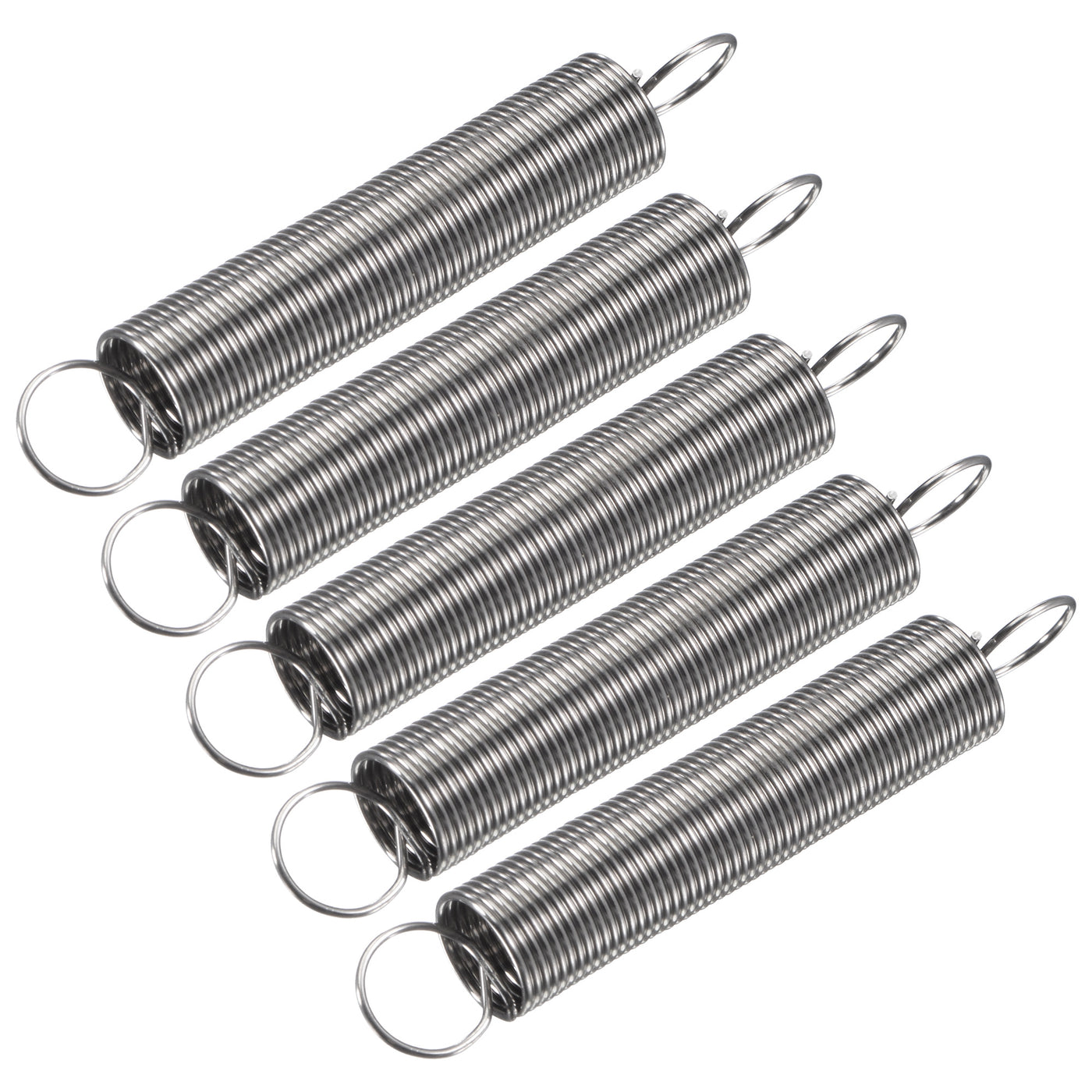 Uxcell Uxcell 0.6mmx8mmx50mm Extended Compression Spring,2.3Lbs Load Capacity,Silver,10pcs