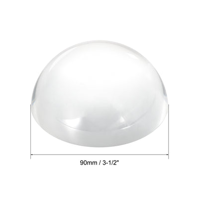 Harfington Uxcell 3-1/2" Dome Magnifier 6X Acrylic Half Ball Reading Magnifying Glass with Polishing Pouch