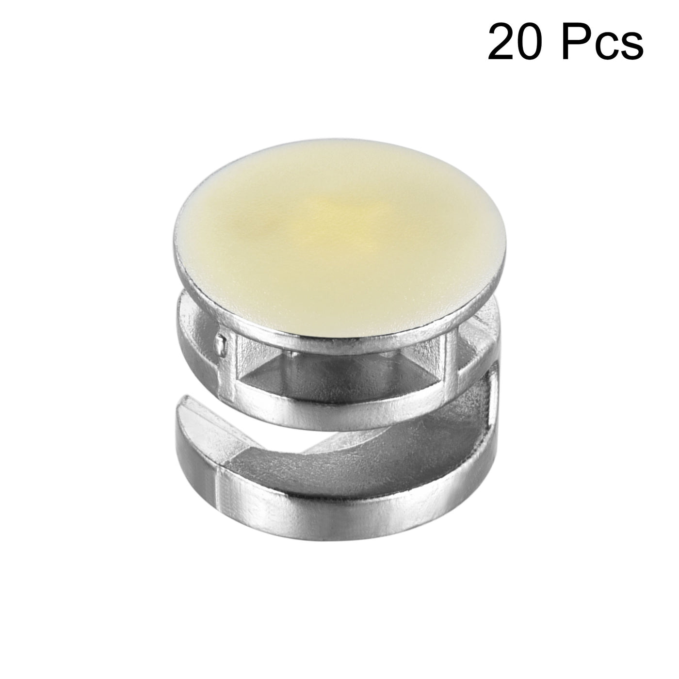 Uxcell Uxcell Furniture Connector Cam Lock Fittings 15mm x 12mm with Light Yellow Cover for Furniture Panel Connecting 20pcs