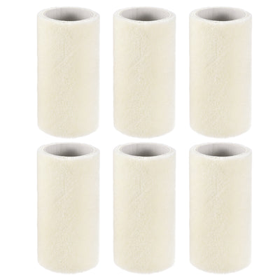 Harfington Uxcell Paint Roller Cover 4 Inch x 3/16" Nap Mini Wool Brush for Household Wall Painting Treatment 6Pcs