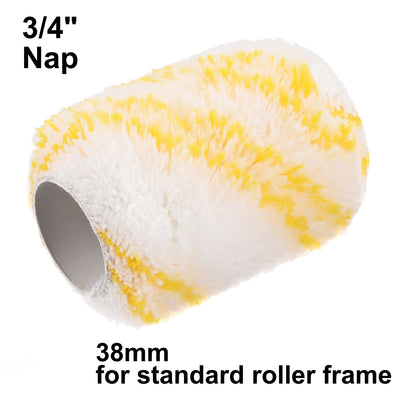 Harfington Uxcell Paint Roller Cover 4 Inch x 3/4" Nap Mini Acrylic Fibers Brush for Household Wall Painting Treatment 6Pcs