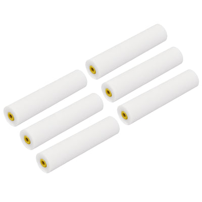 Harfington Uxcell Paint Roller Cover 6 Inch Mini High-density Foam Brush for Household Wall Painting Treatment 6Pcs