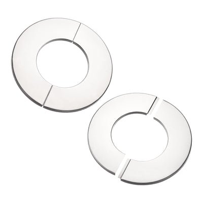 Harfington Uxcell Wall Split Flange, Stainless Steel Round Escutcheon Plate for 60mm Diameter Pipe 2Pcs