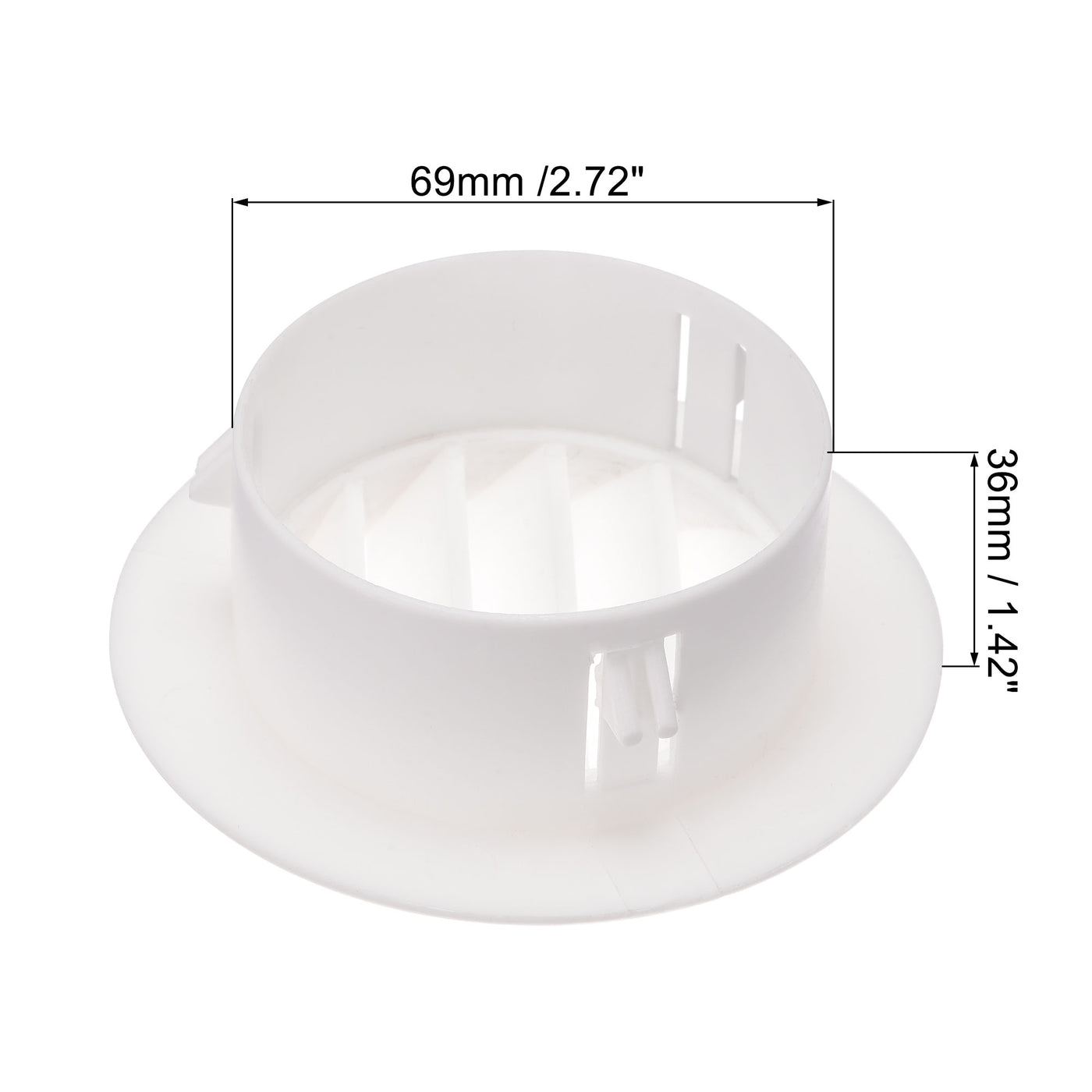 uxcell Uxcell Round Vent Cover, PP Plastic Detachable Air Vent Exhaust Louver for 2.8" - 3.2" Diameter Hole