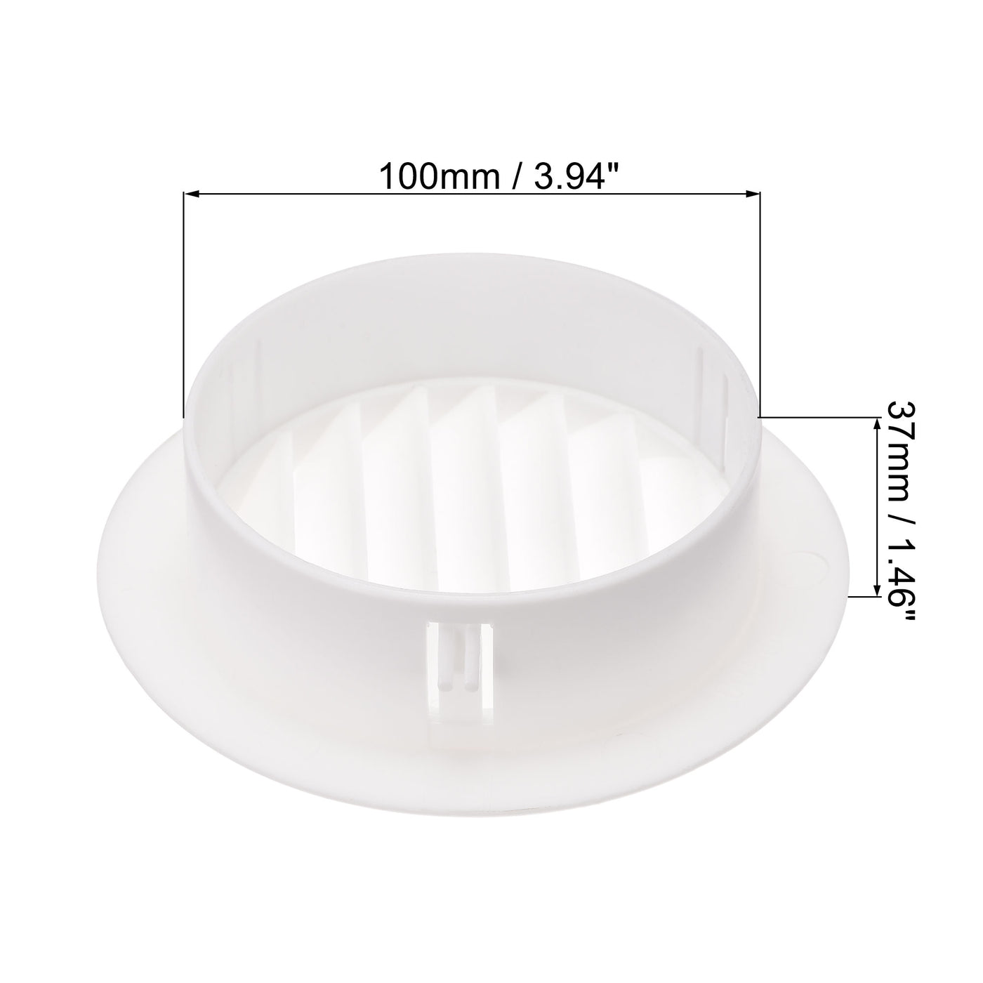 uxcell Uxcell Round Vent Cover, PP Plastic Detachable Air Vent Exhaust Louver for 4" - 4.3" Diameter Hole