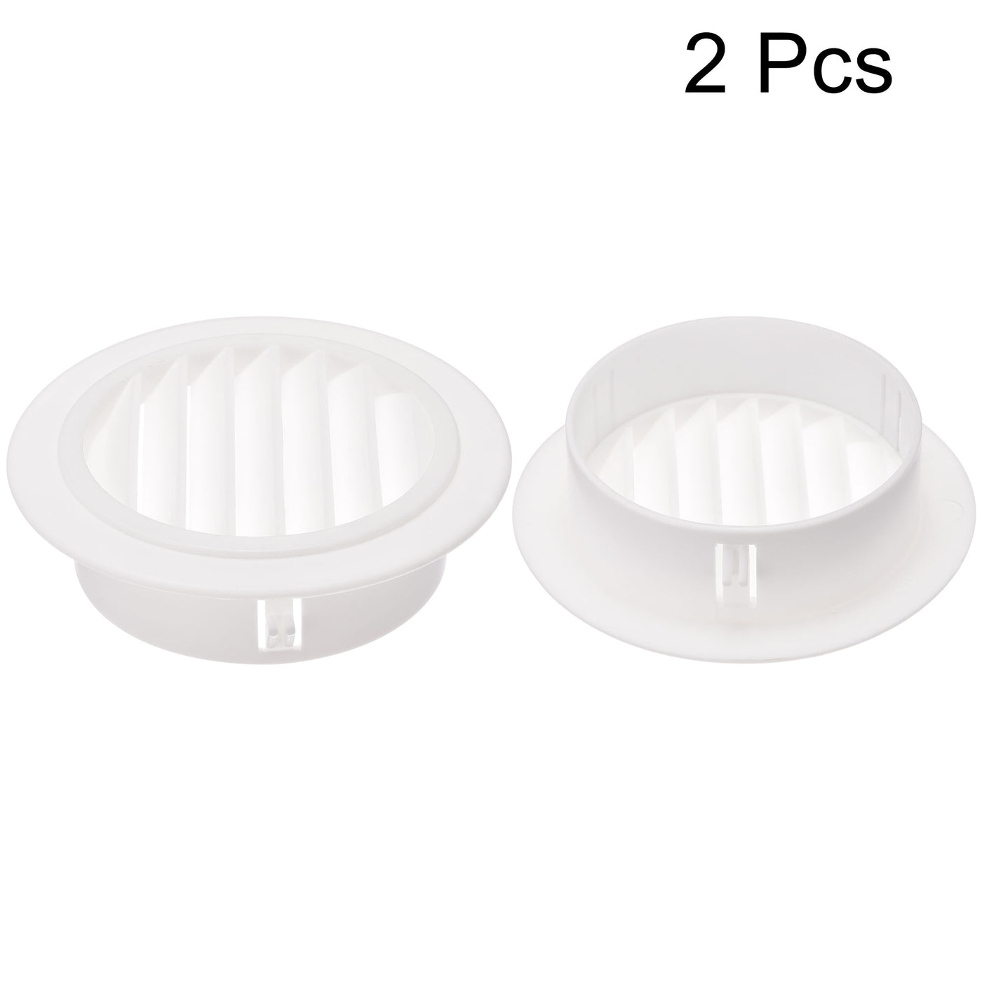 uxcell Uxcell Round Vent Cover, PP Plastic Detachable Air Vent Exhaust Louver for 4" - 4.3" Diameter Hole 2pcs