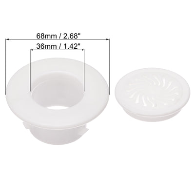 Harfington Uxcell Round Vent Cover Plastic Adjustable Air Vent Cover