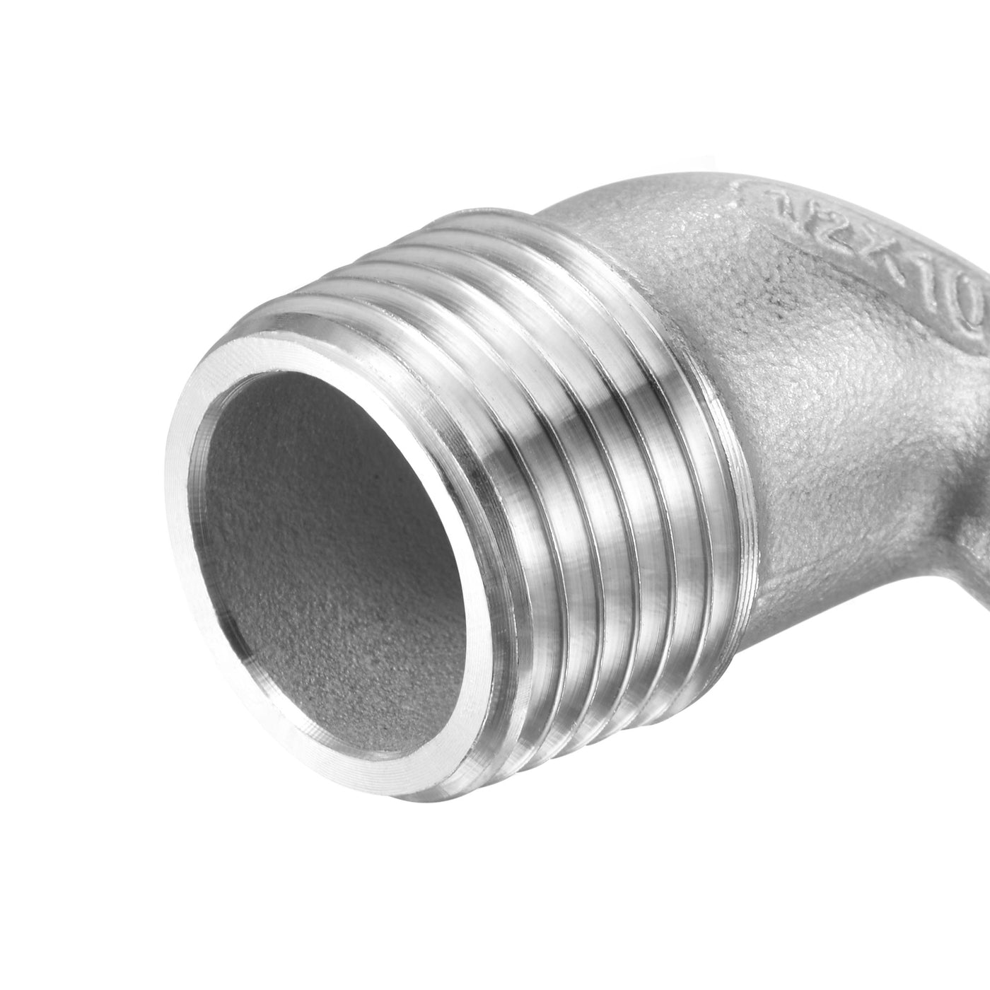 Uxcell Uxcell Stainless Steel Hose Barb Fitting Elbow 8mm x G1/2 Male Pipe Connector 2pcs