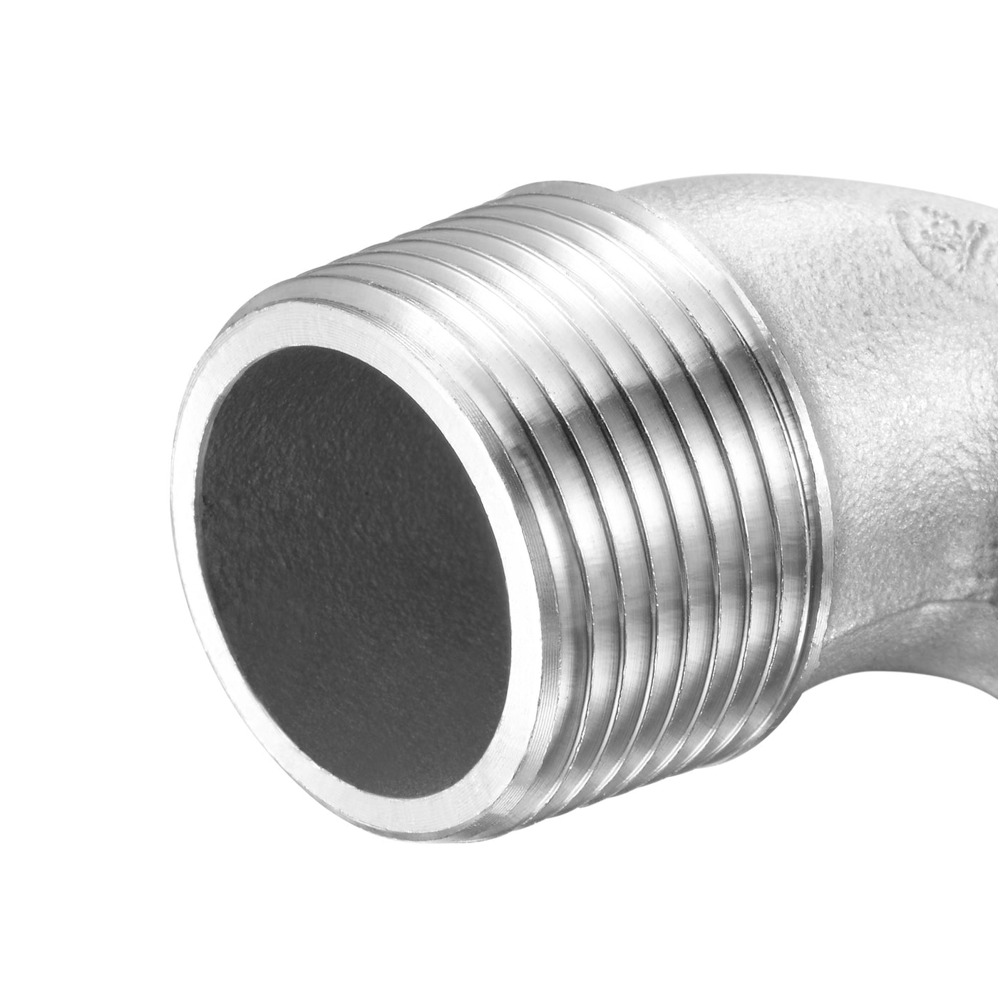 Uxcell Uxcell Stainless Steel Hose Barb Fitting Elbow 20mm x G3/4 Male Pipe Connector 2pcs