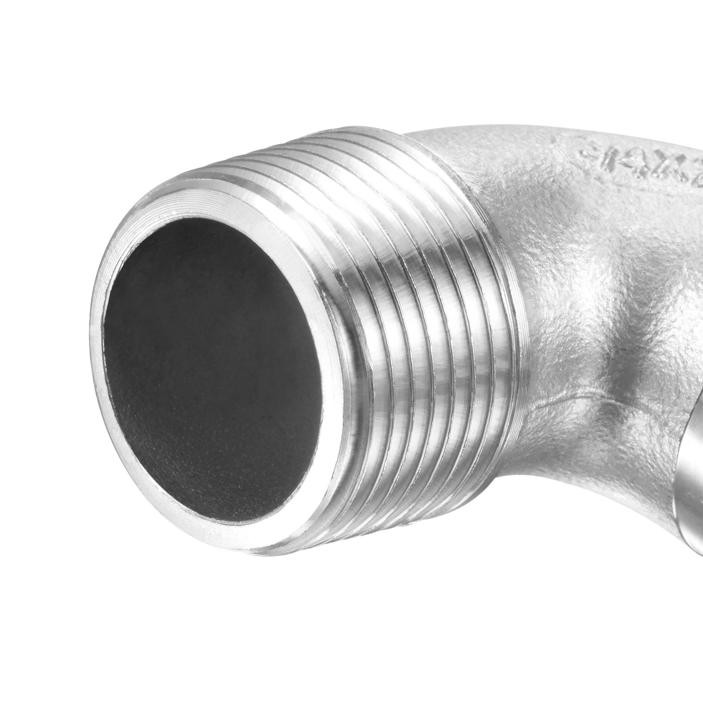 Uxcell Uxcell Stainless Steel Hose Barb Fitting Elbow 20mm x G3/4 Male Pipe Connector 2pcs
