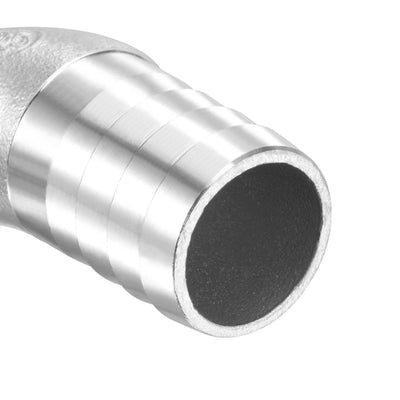 Harfington Uxcell Stainless Steel Hose Barb Fitting Elbow 20mm x G3/4 Male Pipe Connector 2pcs