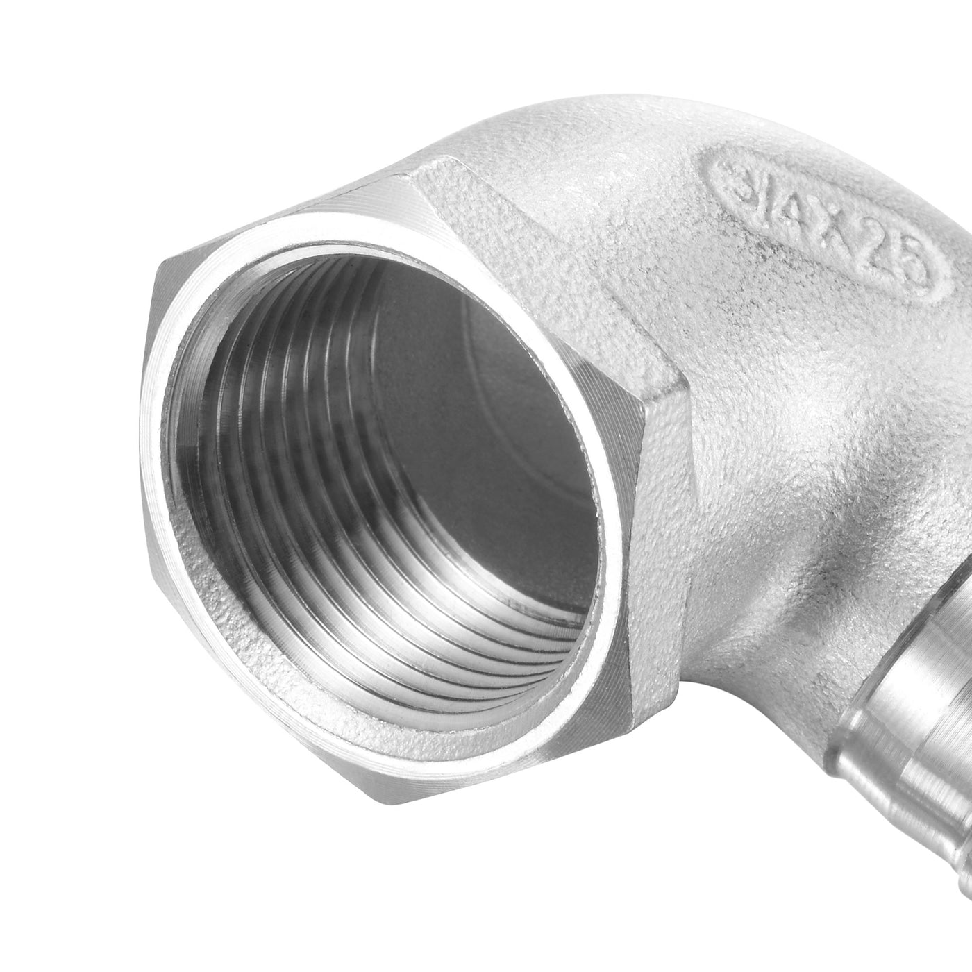 Uxcell Uxcell Stainless Steel Hose Barb Fitting Elbow 25mm x 3/4" NPT Female Pipe Connector