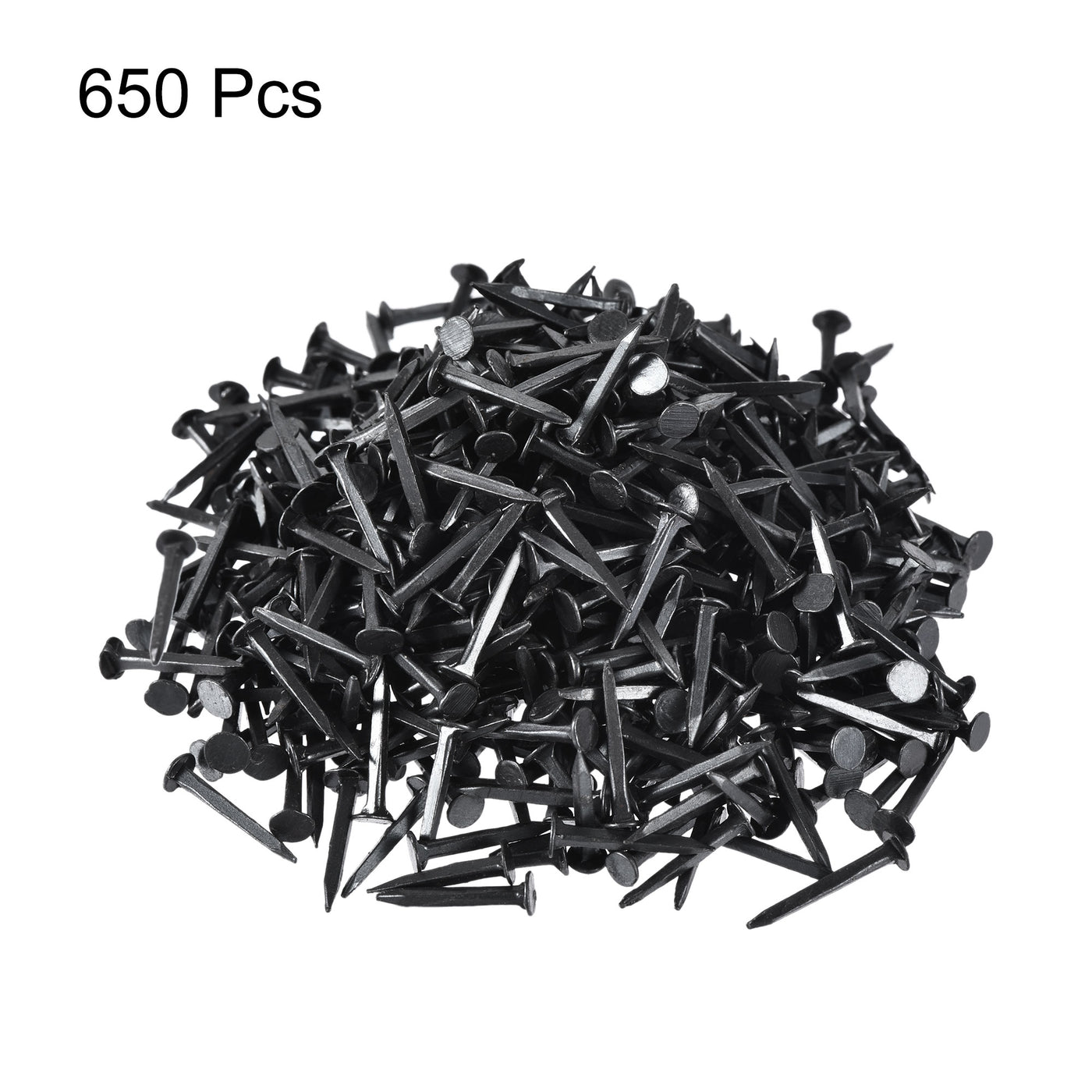 uxcell Uxcell Metal Nails Tacks 1/2"(13mm) for Shoes Boots Leather Heels Soles Replacement Black 650pcs