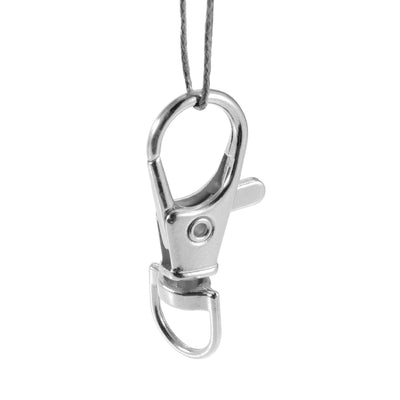 Harfington Uxcell Swivel Clasps Lanyard Snap Hook 35mm Length, Zinc Alloy, Black, for DIY Crafts Keychains, 50pcs