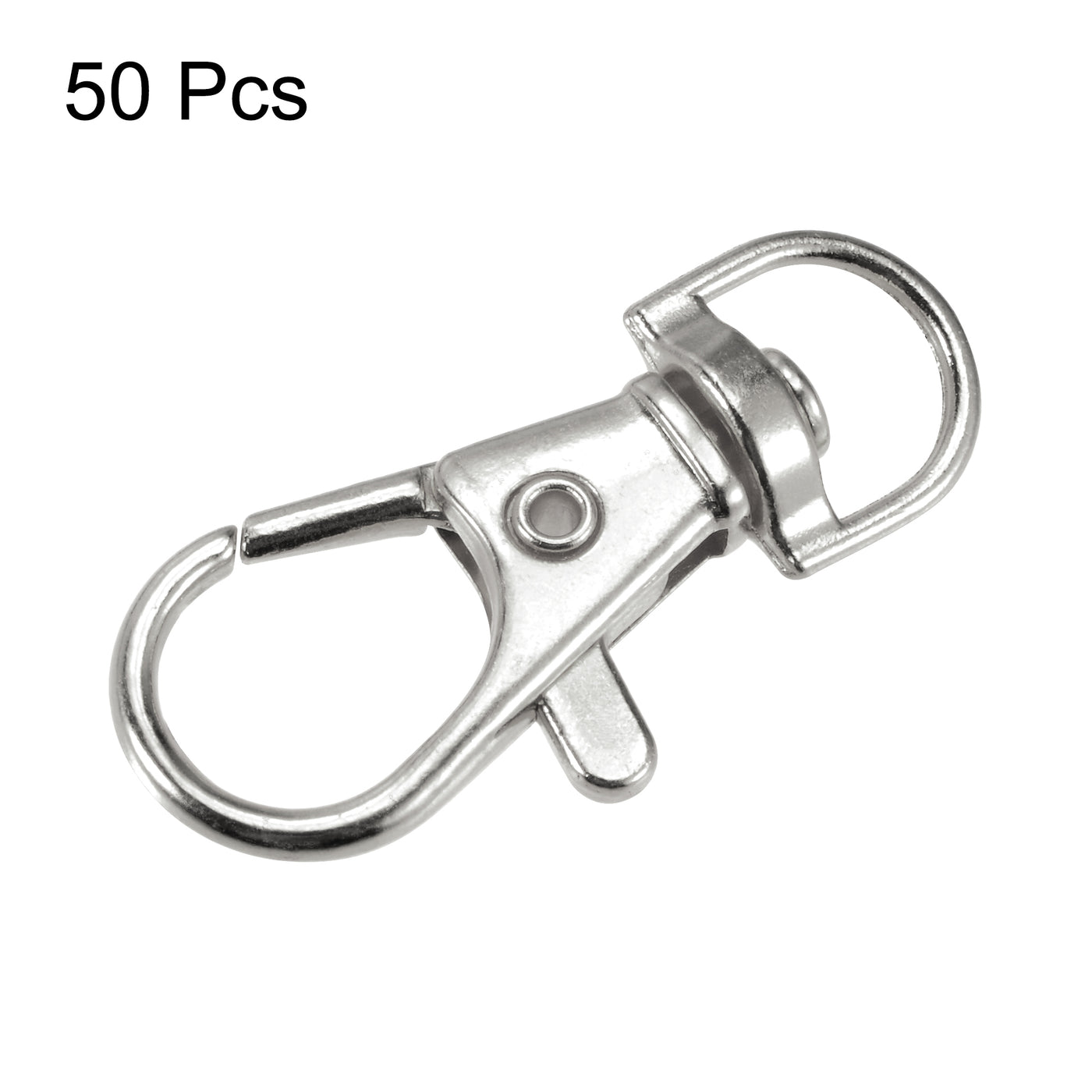 Uxcell Uxcell Swivel Clasps Lanyard Snap Hook 35mm Length, Zinc Alloy, Black, for DIY Crafts Keychains, 50pcs