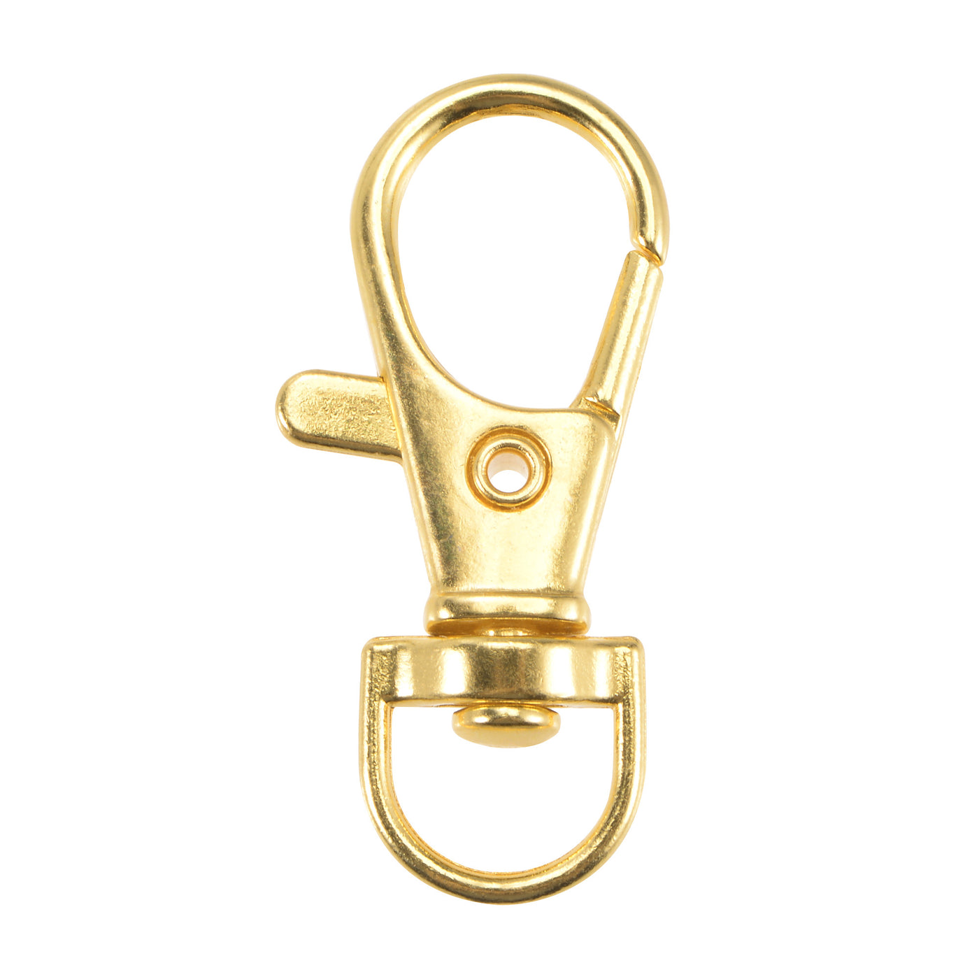 Uxcell Uxcell Swivel Clasps Lanyard Snap Hook 35mm Length, Zinc Alloy, Golden, for DIY Crafts Keychains, 30pcs