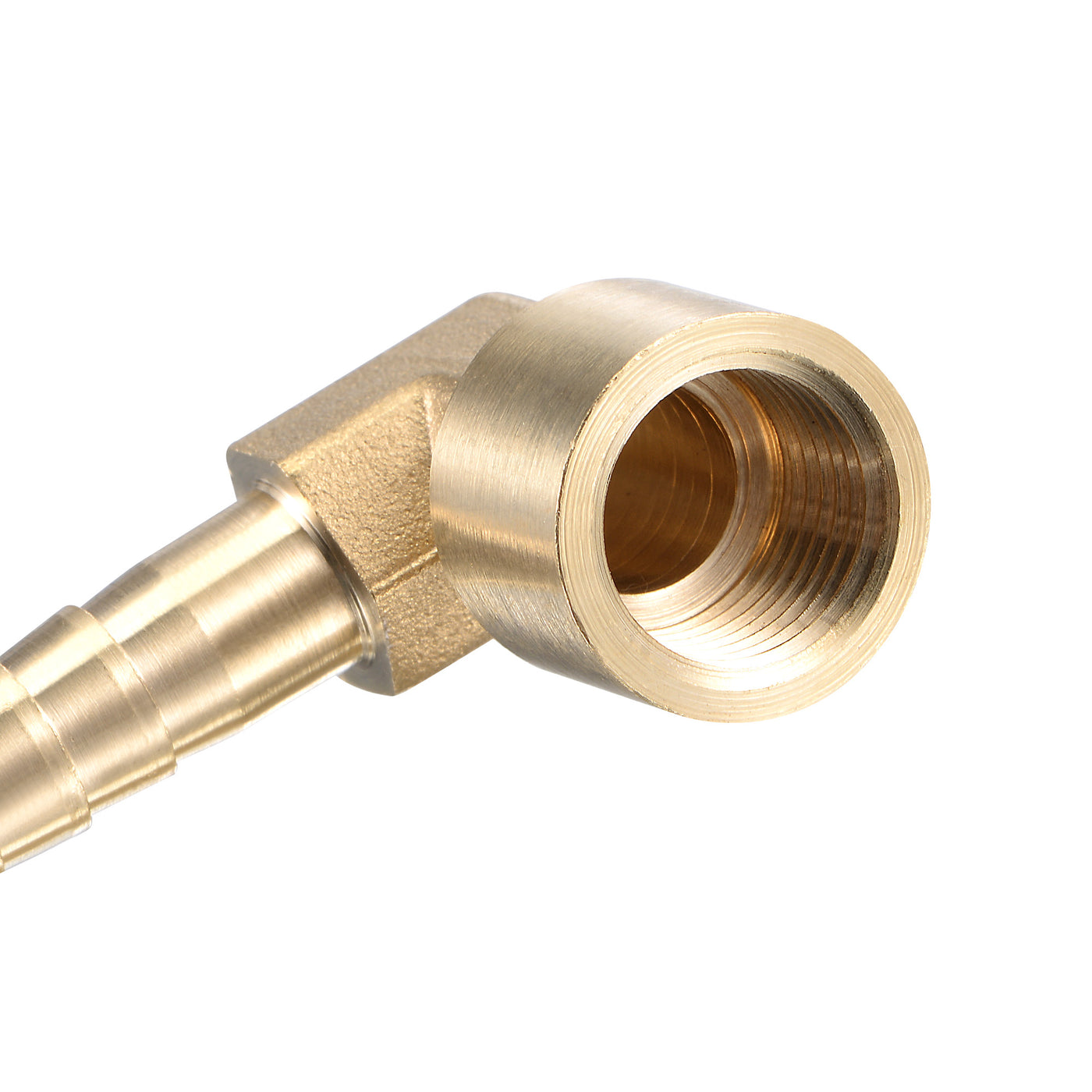 Uxcell Uxcell Brass Hose Barb Fitting Elbow 10mm x G1/4 Female Pipe Connector