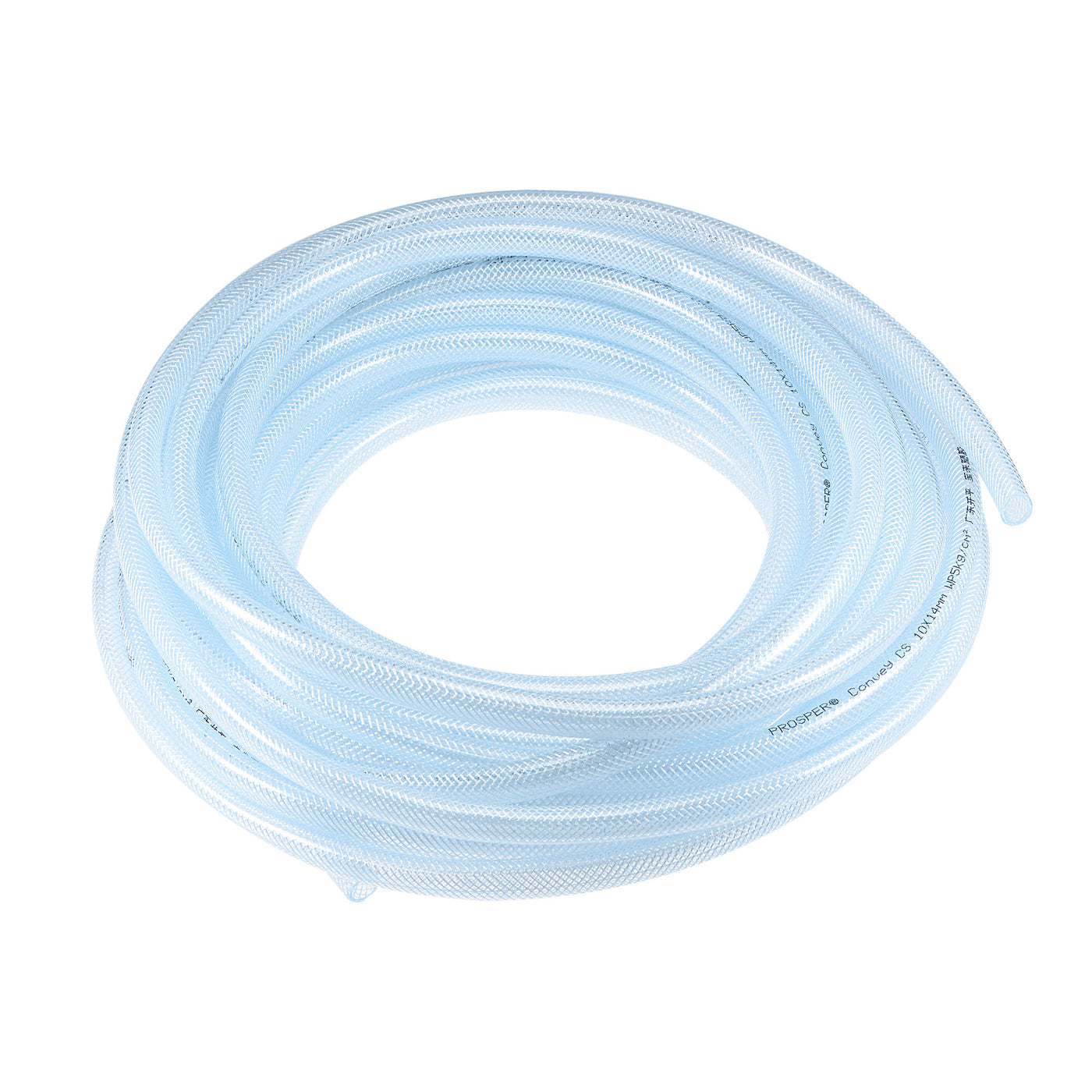 Uxcell Uxcell Braided PVC Tubing, 5/16"(8mm) ID 1/2"(12mm) OD 49ft(15m) Flexible Clear Water Hose