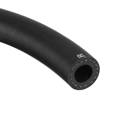 Harfington Uxcell 1/2" ID Fuel Line Hose, 7/8" OD 2ft Black Rubber Oil Hose for Fuel System, Oil, Lubricant