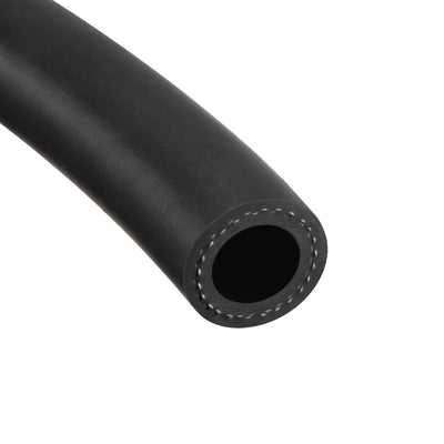 Harfington Uxcell 3/4" ID Fuel Line Hose, 1 3/16" OD 2ft Black Rubber Oil Hose for Fuel System, Oil, Lubricant