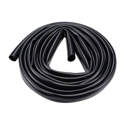Harfington Uxcell Black PVC Tube Wire Harness Tubing, 15mm ID 10ft Sleeve for Wire Sheathing Wire Protection
